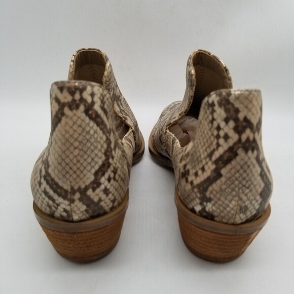 Chinese Laundry Womens Tan Brown Snake Print Fortune Cut Out Booties 6 M - Picture 5 of 8